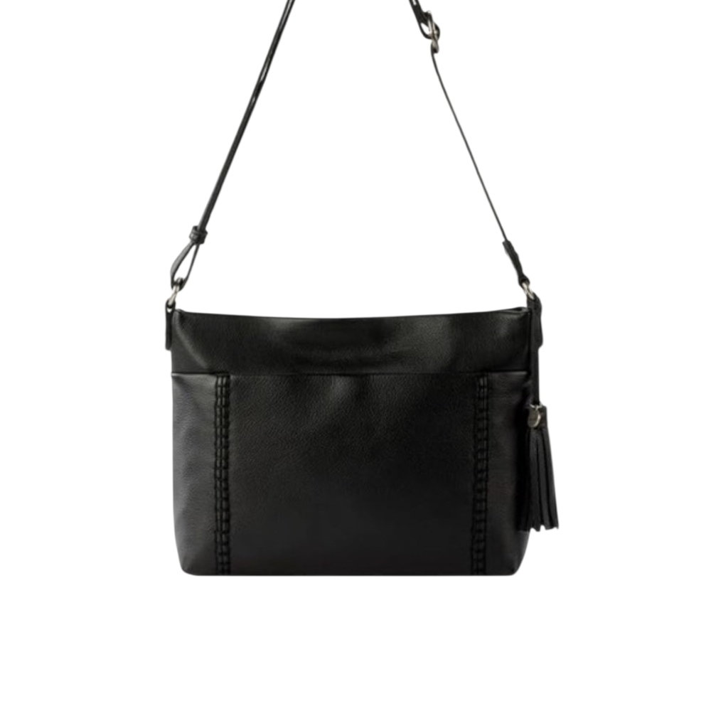 Ampere Creations Boho Vegan Leather Crossbody Bag Braided with Tassle
